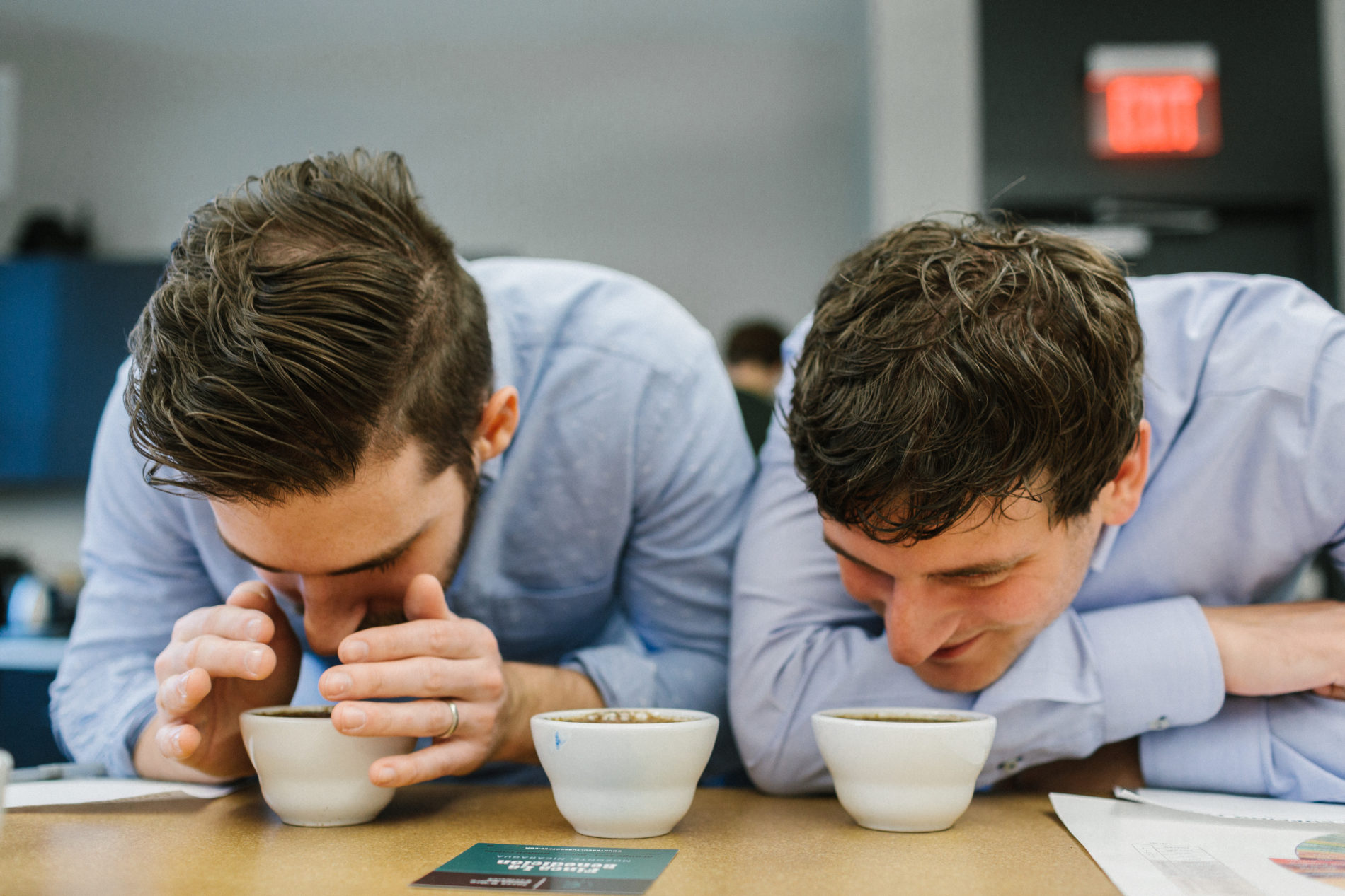 Ben and Aaron Tazza D'Oro Cupping